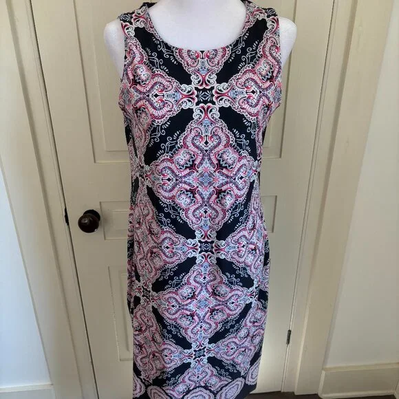 white christmas dresses Charter Club Multi Color Paisley Print Sleeveless Shift Dress Plus Size main image 0